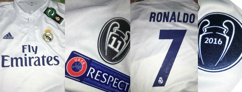 real madrid champions league jersey